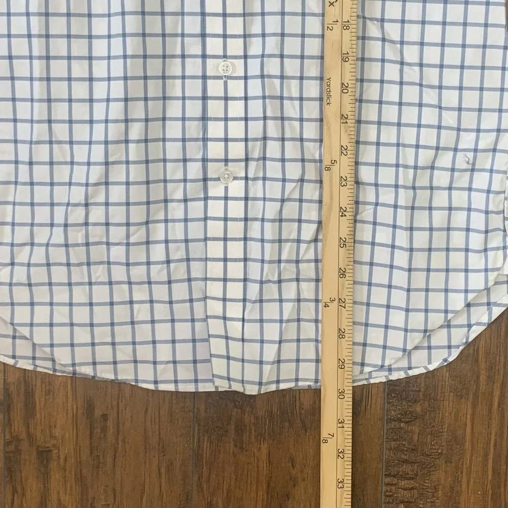 J.Crew Ludlow Dress Shirt Men's‎ 15-33 Blue White Classic-Fit Cotton Button Down